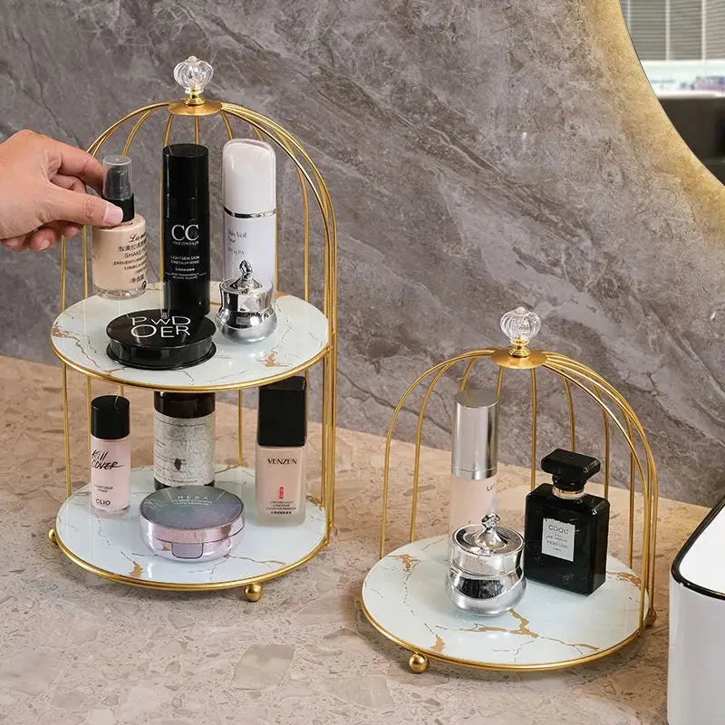Iron Bird Cage Rack for Lipstick Perfume & Cosmetics