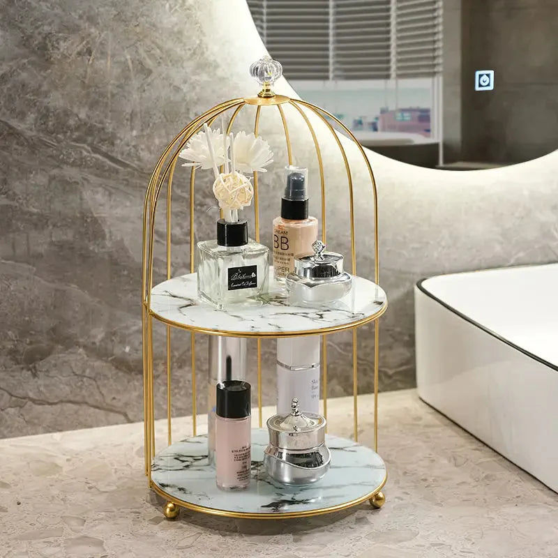 Iron Bird Cage Rack for Lipstick Perfume & Cosmetics