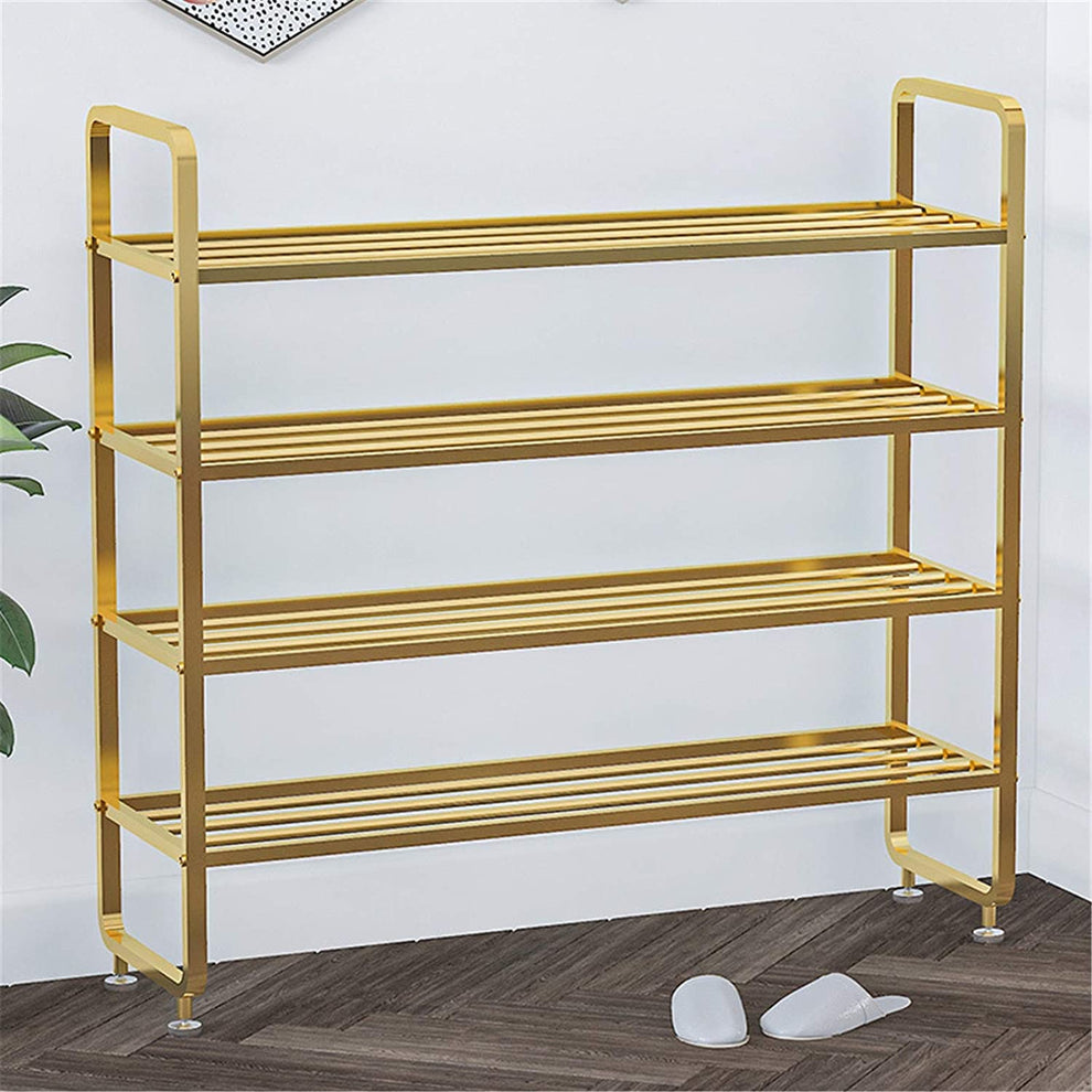 Shoe Rack Metal Rods Premium Rod Iron Golden Shoe Rack