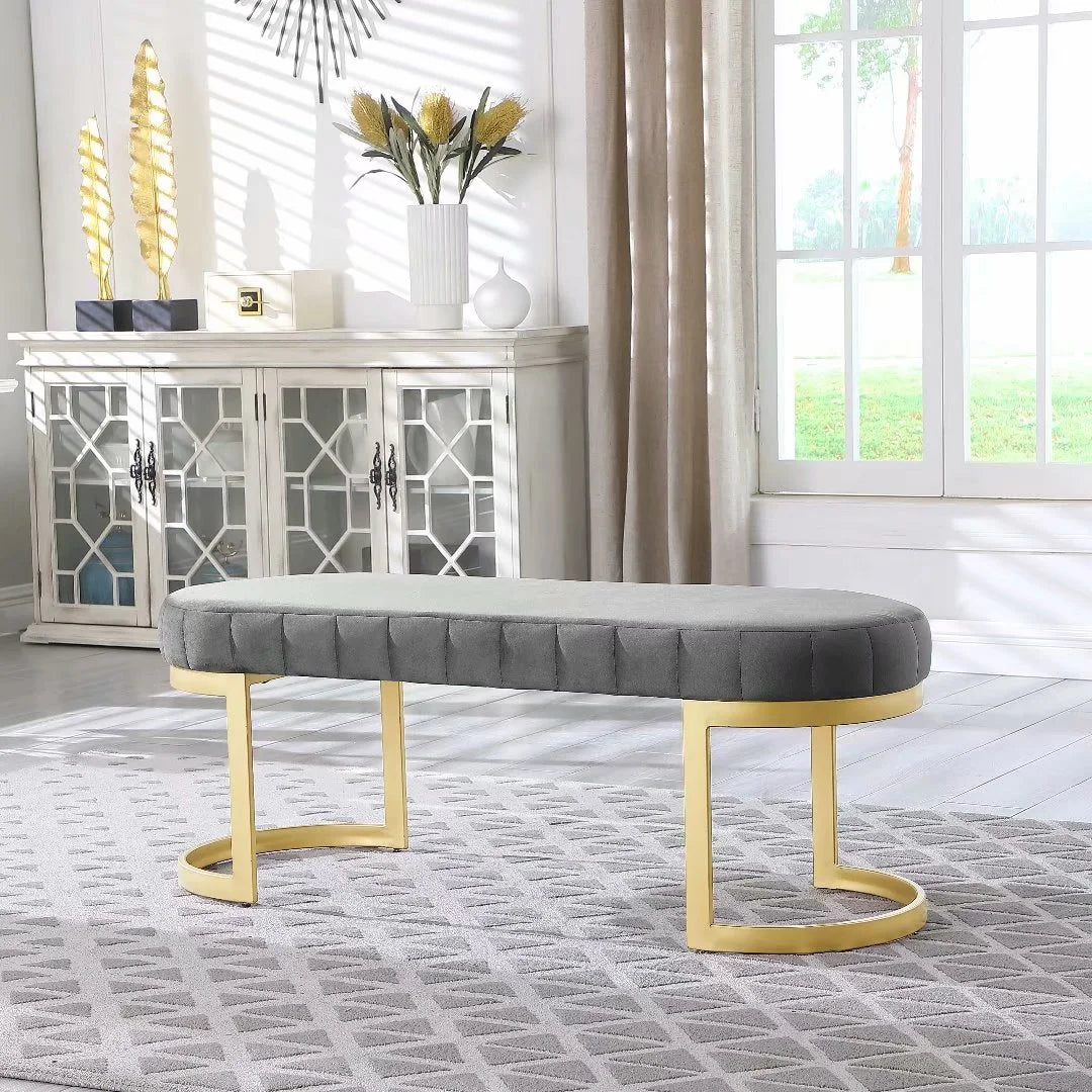 Luxury 3 Seater Bedroom Steel Stool