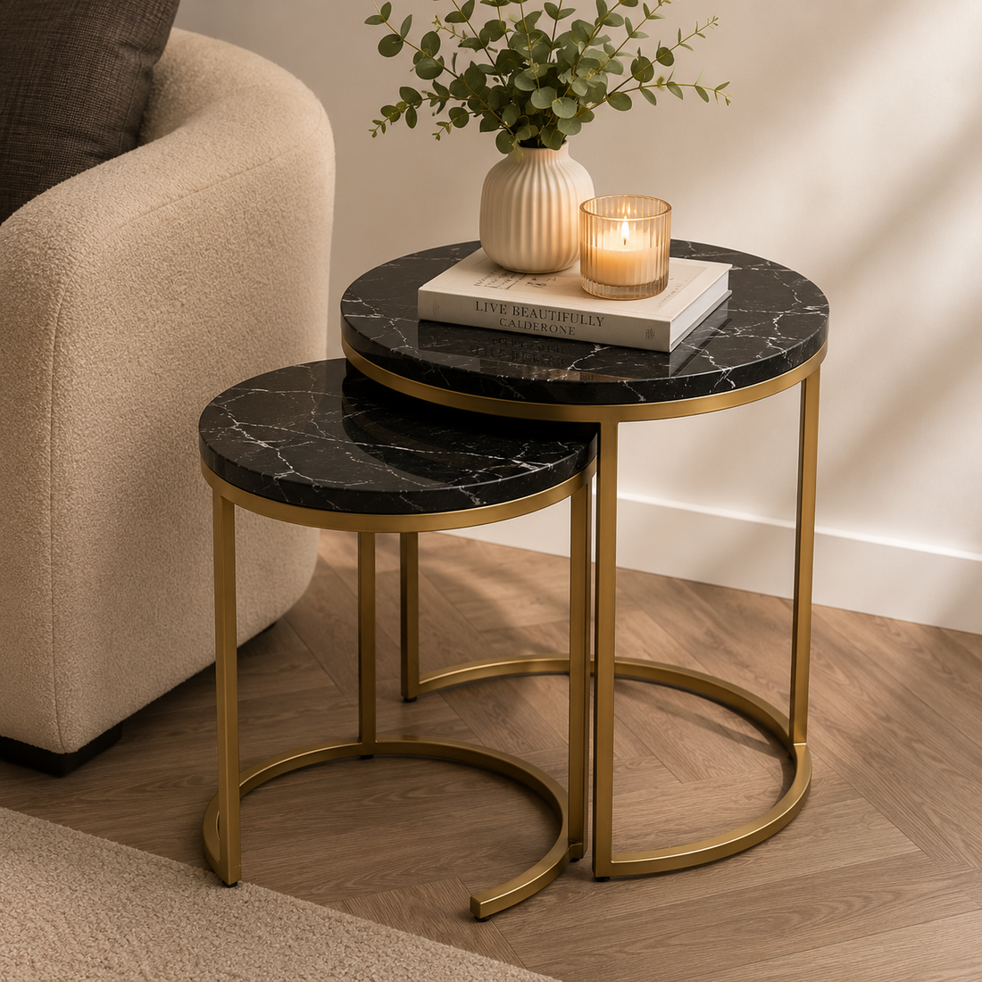 2 Pieces Round Table Set