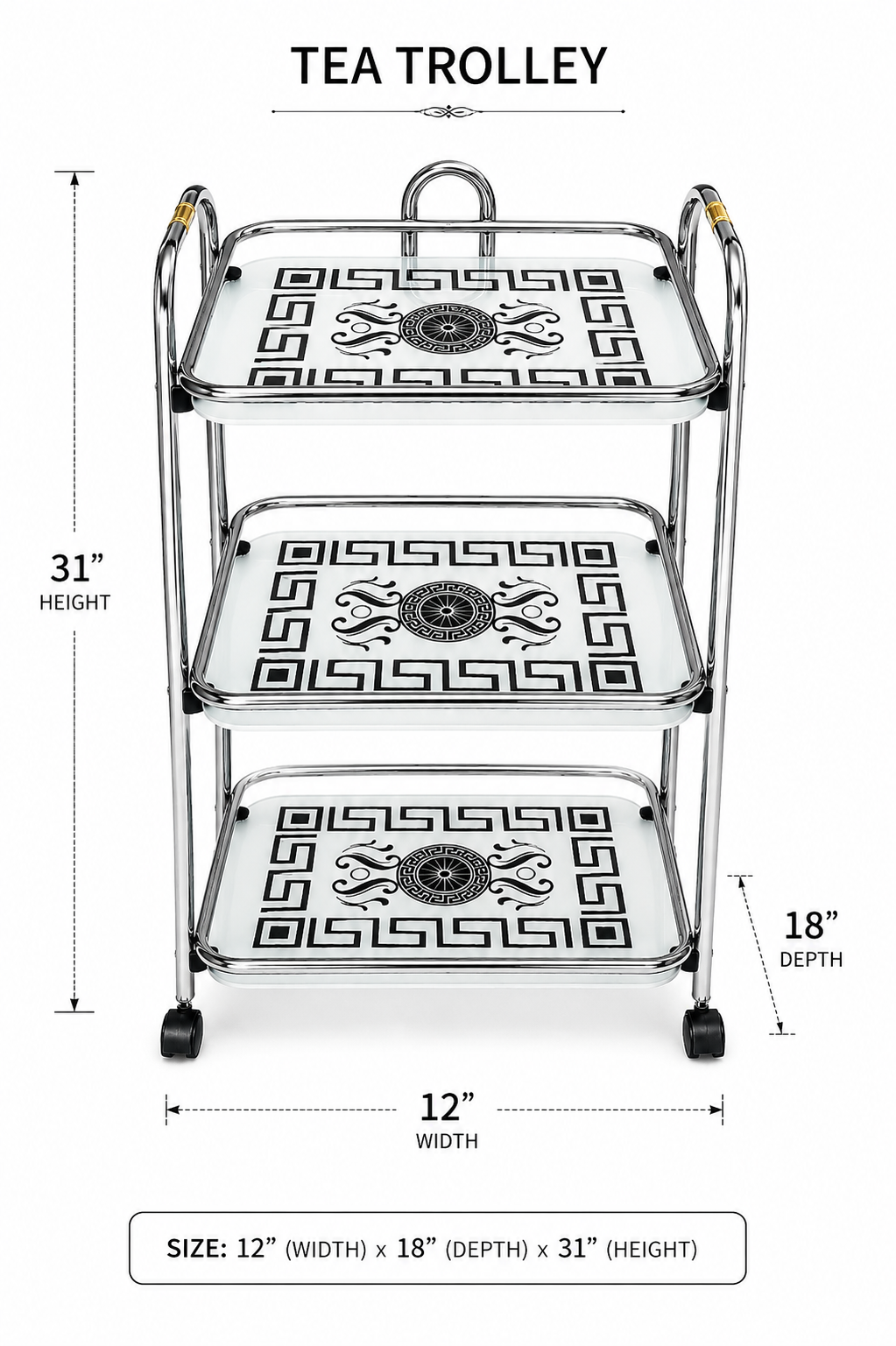 Glass Tea Trolley