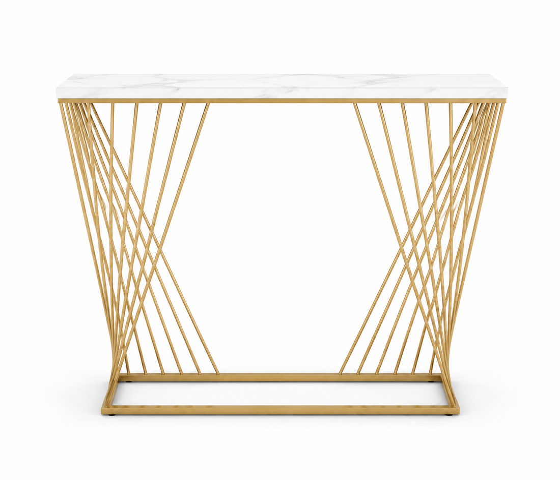 Double Cross Rods Console Fancy Hallway Table