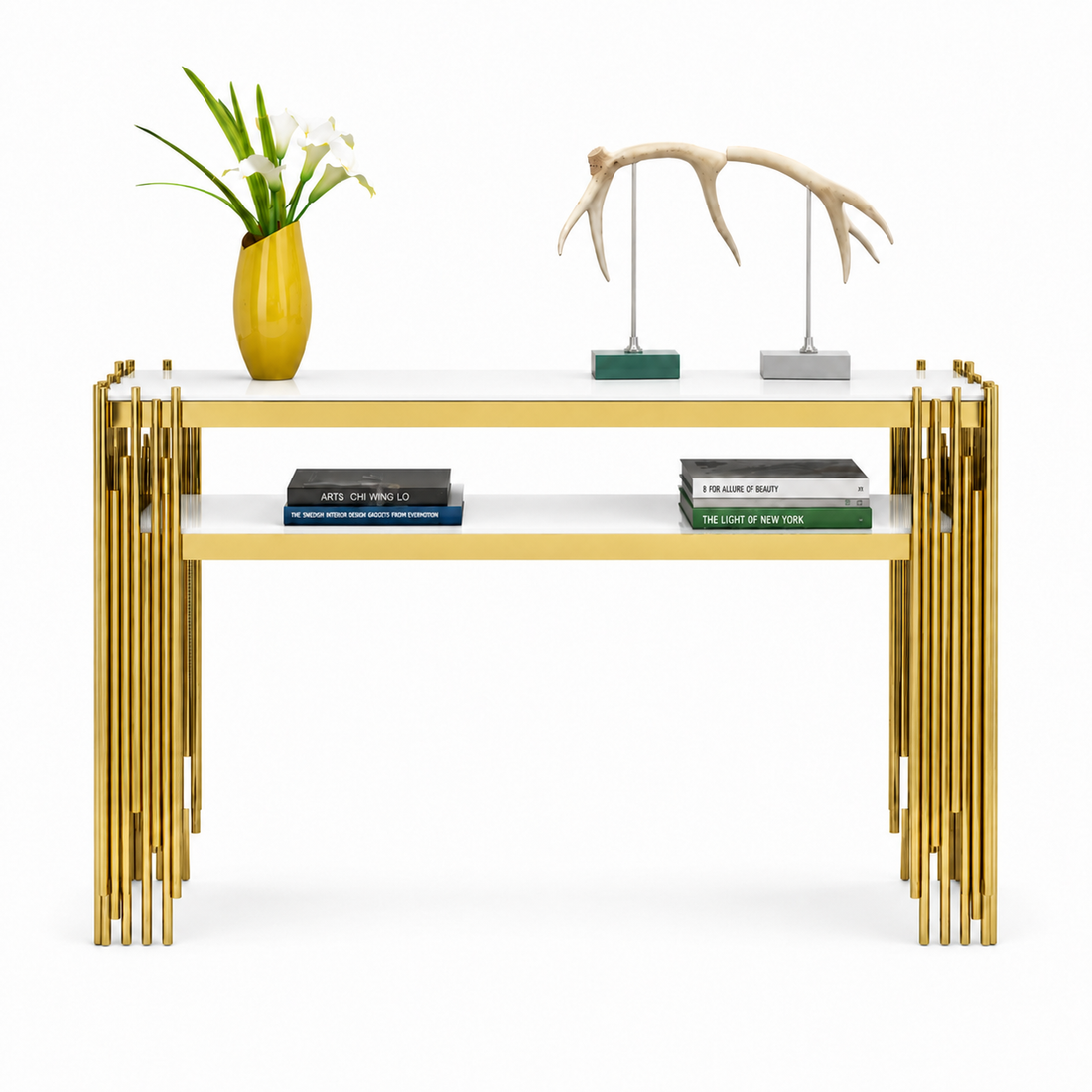 C4 Console Table Narrow Rods Design Living Room Table